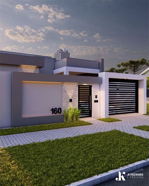 Fachada Estreita Moderna House Gate Design Home Building Design