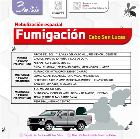 Campaña de fumigación en Los Cabos para prevenir enfermedades