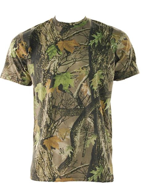 Mens Game Camouflage Short Sleeve Camo T Shirt Army Military Hunting