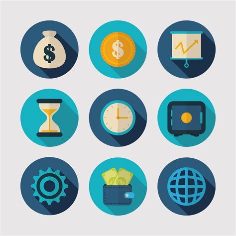 Money And Finances Icon Set 1950233 Vector Art At Vecteezy