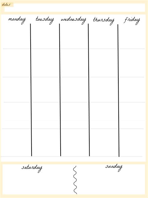 Printable 5 Day Week Calendars Calendar Printables Free Templates