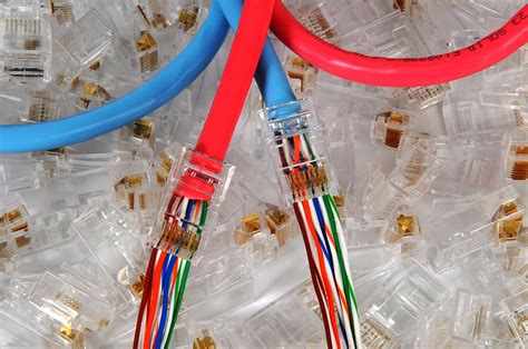 Kombination RJ45 Stecker mit durchsichtigen Buchsen je 50 Stück