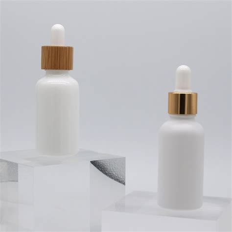 Frosted Matte Black Glass Cbd Essential Oil Glass Dropper Bottles White Porcelain Essence Bottle