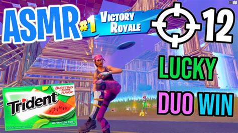 Asmr Gaming 😴 Fortnite Lucky Girl Victory Relaxing Gum Chewing 🎮🎧