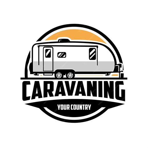 Premium Vector Premium Caravaning Emblem Logo Vector Illustration