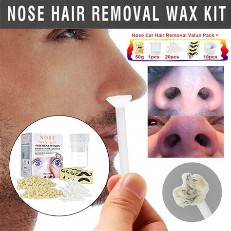 Nose Ear Hair Removal Wax Kit Sticks Easy Mens Nasal Waxing Remover Strips Usa Ebay