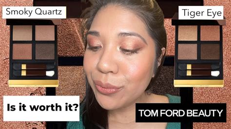 Tom Ford Tiger Eye And Smoky Quartz Palettes Demo Swatches Comparisons On Tan Brown Skin