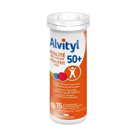 Alvityl Vitalité 50 Comprimés Effervescents Goût Tropical 12