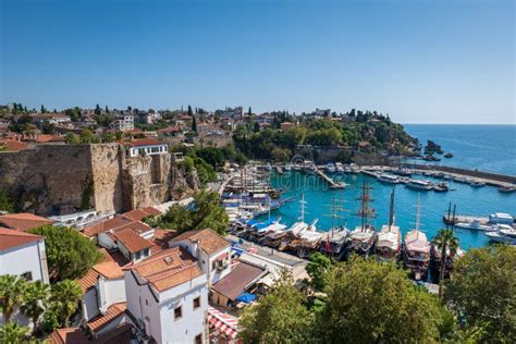 Antalya Old City Kaleici View In Resort City Of Antalya Turkey Stock