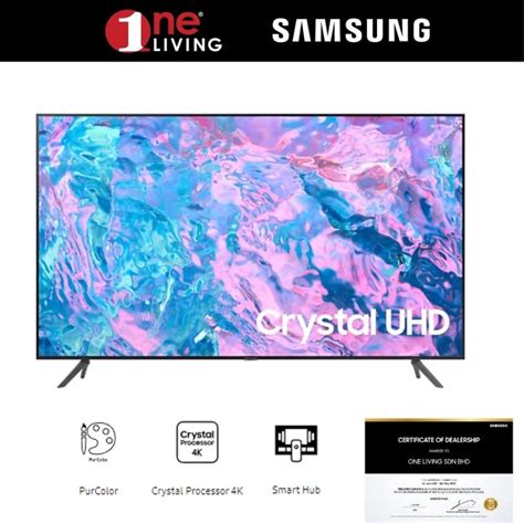 Samsung 50" Crystal UHD 4K CU7100 Smart TV UA50CU7100KXXM | Lazada