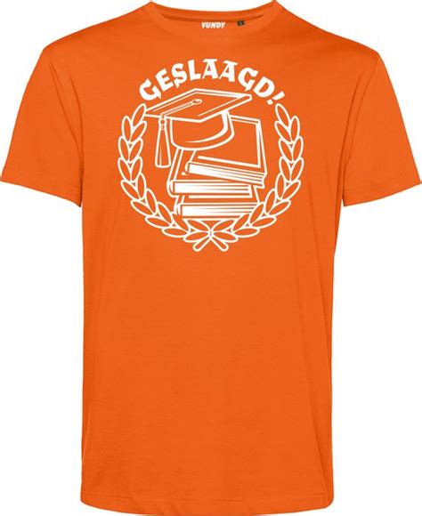 T Shirt Geslaagd Geslaagd Cadeau Afgestudeerd Diploma Oranje