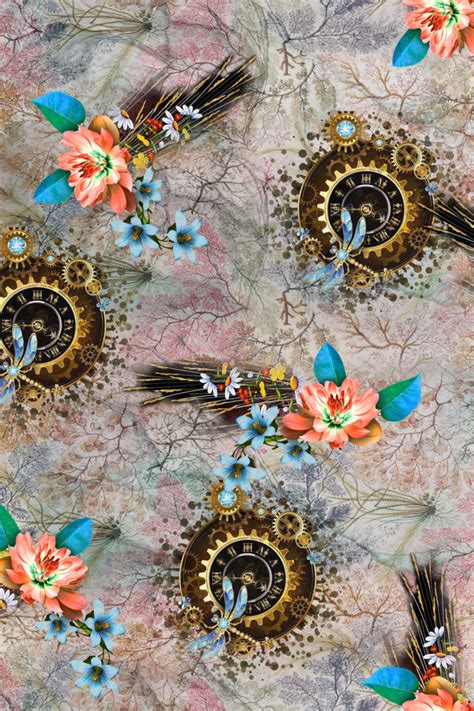 All Over Digital Print Design Seamless Vintage All Over Pattern