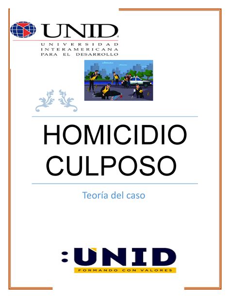 Homicidio Apuntes Homicidio Culposo Teor A Del Caso Universidad