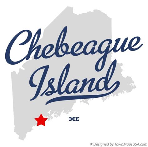 Map of Chebeague Island, ME, Maine