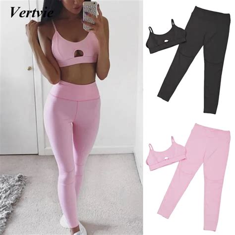 Vertvie Yoga Sport Jumpsuit Sexy Fitness Running Gym Workout Tracksuit