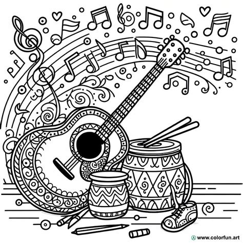 Coloriage D Instrument De Musique T L Charger Ou Imprimer Gratuitement