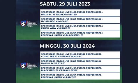 Link Streaming Liga Futsal Profesional Indonesia Hari Ini Blog Vision