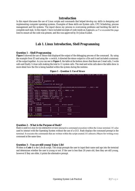 Operating System Lab Technical Report Cs2ao17 Algorithms And