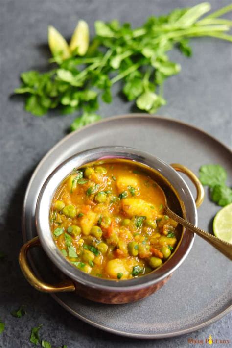 Instant Pot Aloo Matar Potato Peas Curry Piping Pot Curry