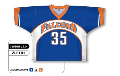 Athletic Knit Custom Sublimated Lacrosse Jersey Design 1214 Custom