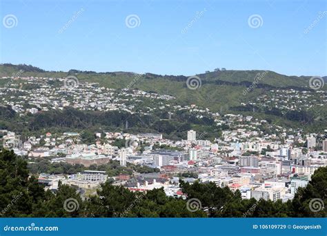 Wellington From Mount Victoria Lookout New Zealand Stock Image Image