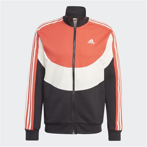 Adidas Colorblock Track Suit Orange Adidas Uae