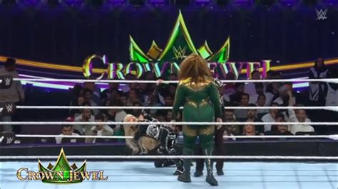 Nia Jax Vs Liv Morgan Wwe Crown Jewel Youtube