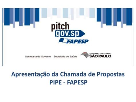 Pdf Apresenta O Da Chamada De Propostas Pipe Fapespinstituto Dante