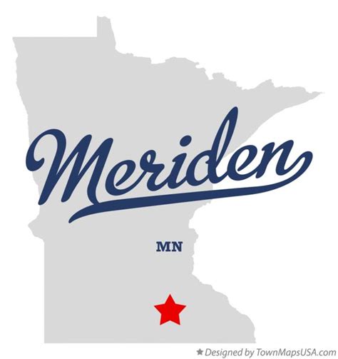 Map of Meriden, MN, Minnesota