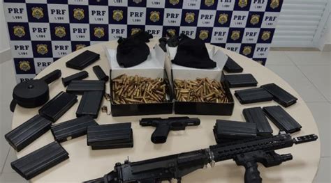 Prf Apreende Fuzil Pistola Carregadores E Centenas De Munições Que