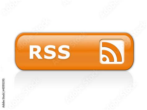 RSS News Button Stock Illustration | Adobe Stock