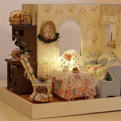 Cuteroom Diy Wooden Dollhouse Sweet Bakery Handmade Decorations Model