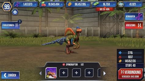 Got A Level 40 Spinoraptor Without Ever Unlocking It R Jurassicworldapp