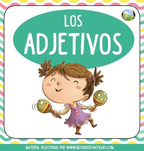 Los Adjetivos Portada Adjetivos Adjetivo Material Docente