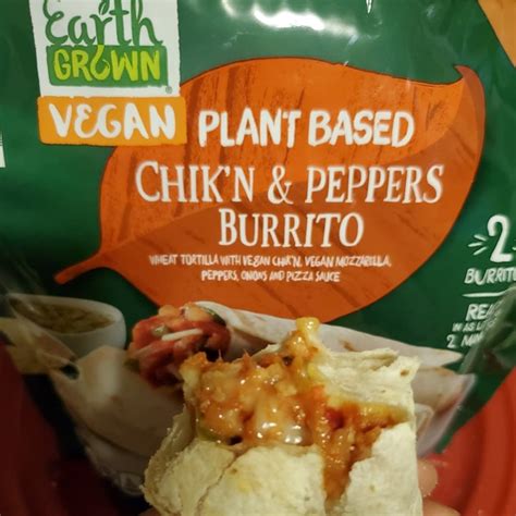 Earth Grown Plant Based Chick N Peppers Burrito Review Abillion