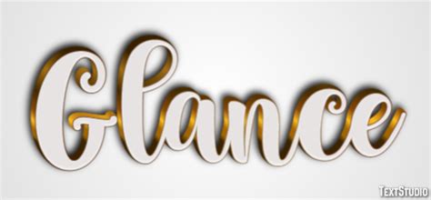 Glance Text Effect And Logo Design Word