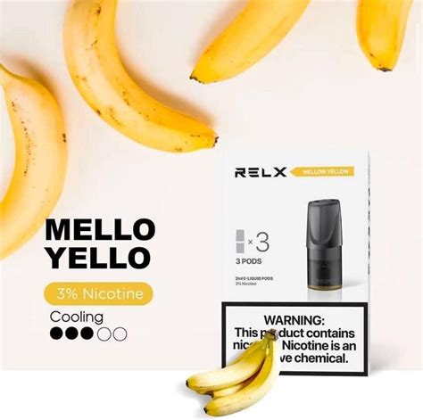 RELX Zero Classic Pod Mellow Yellow Pod Head E Liquid Nic 3 2ml แท