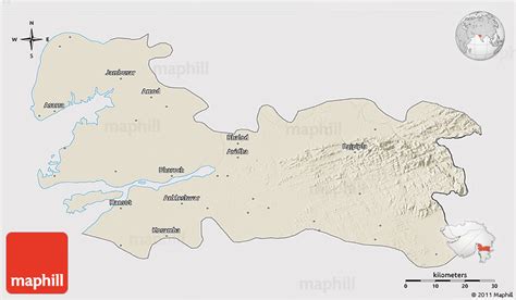 Shaded Relief 3d Map Of Bharuch Cropped Outside