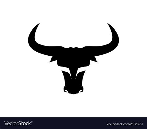 Bull horn logo and symbols template icons app Vector Image