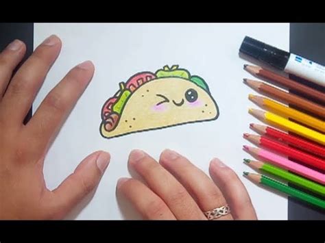 Como Dibujar Un Taco Kawaii Paso A Paso How To Draw A Kawaii Taco