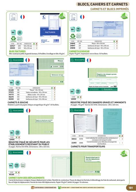 QUIMPERLE BURO SARL CARNET À SOUCHE EXACOMPTA TRAITES NORMALISÉES