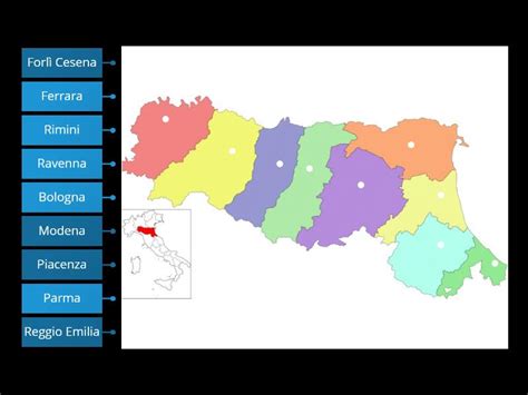 Emilia Romagna Province Labelled Diagram