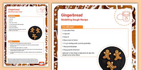 Gingerbread Modelling Dough Recipe Twinkl Teacher Made