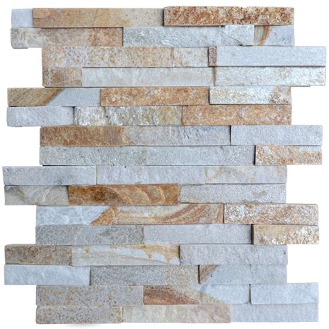 Super Thin Golden Quartz Stacked Ledge Culture Stone For Wall Stone