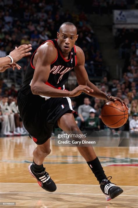 Travis Outlaw Of The Portland Trail Blazers Drives Against The News