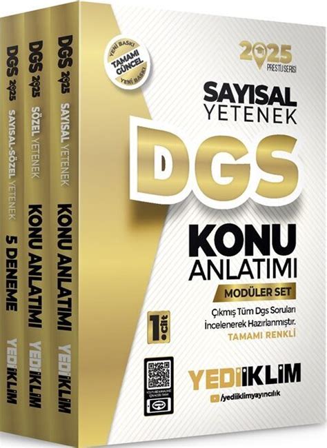 Yediiklim Yayınları 2025 DGS Konu Anlatımlı Modüler Set Kitapİşler