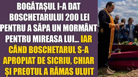 Bogatașul i a dat boschetarului 200 lei pentru a săpa un mormânt pentru