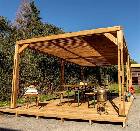 Pergola Bois M Fabriqu E En Bois Massif Trait Tr S Haute