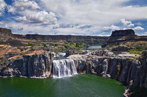 Shoshone Falls On The Snake River As Viewed From The Hiking Trail Twin
