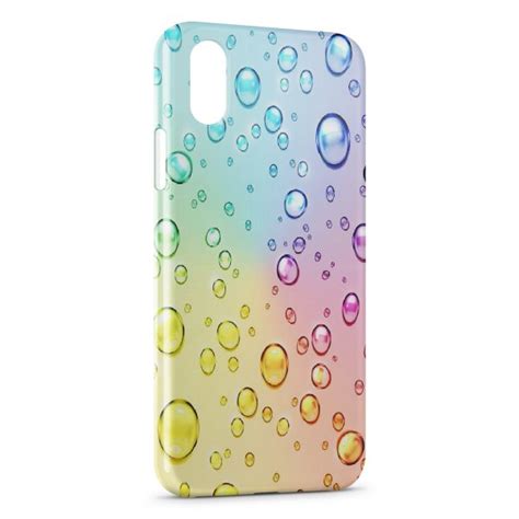 Coque IPhone X XS Bulles Multicolor Pixypia